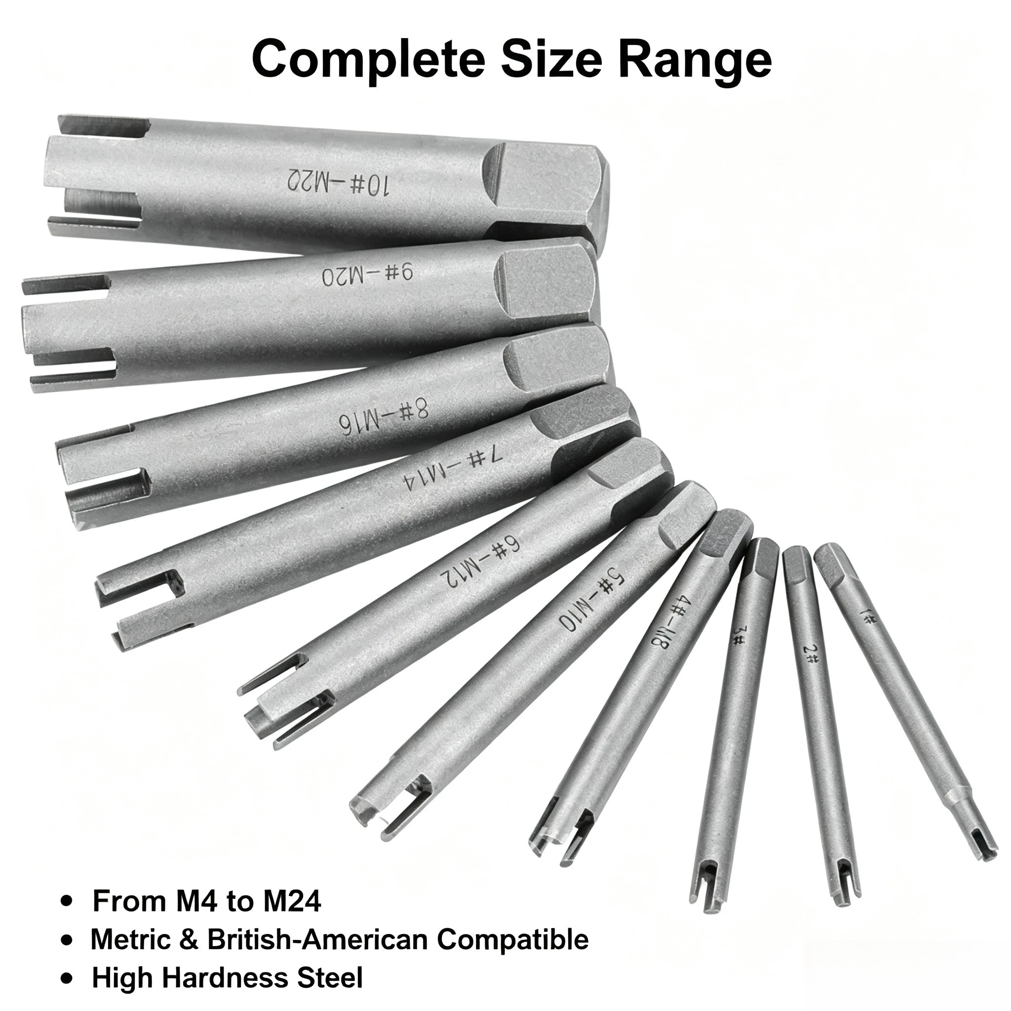 Screw Extractor Steel Broken Head Taps Remover Stripped Screw Tap Extractor Set Stripped Screw
