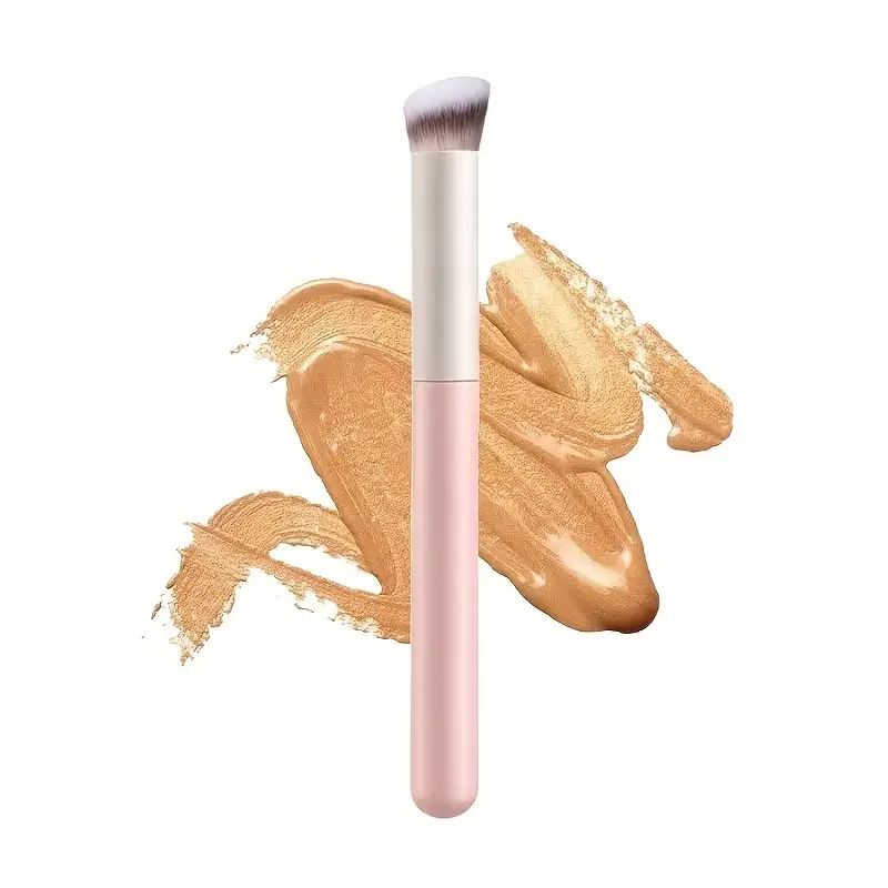 1 brocha correctora rosa, manga de sombra de ojos rosa, brocha de maquillaje, pluma mezcladora, herramienta de belleza profesional, brocha de maquillaje