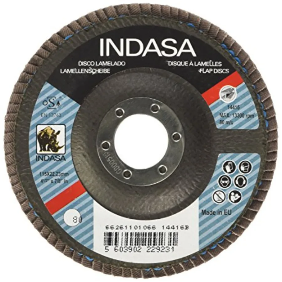 

4.5 X 7/8 Rhyno Flap Alox Discs Fiberglass Hub Aluminum Oxide T29 Conical Sanding Disc for Heavy Duty Grinding and Finishing