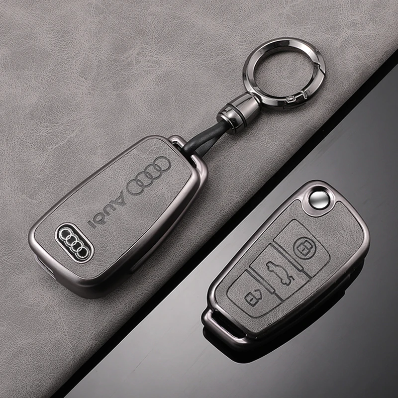 TPU Car Smart Remote Flip Key Case Cover Protection Shell For Audi A1 A3 A6 A6L Q2 Q3 Q7 TTS R8 S6 RS3 Auto Keychain Accessories