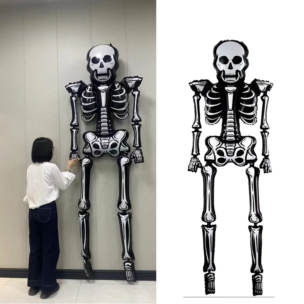 Giant Standing Halloween Pumpkin skeleton skull shape balloon Halloween balloon decor for Halloween Party decoration balloon
