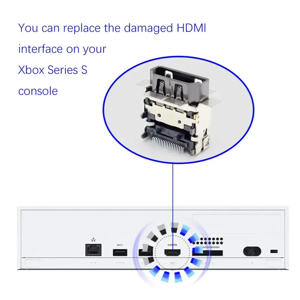 5 Stück Original Ersatz-HDMI-Port-Anschluss für Microsoft Xbox Series S HDMI-PORT