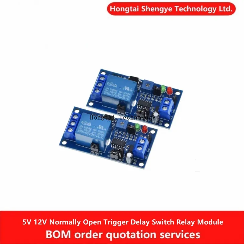5V 12V Normally Open Trigger Delay Switch Relay Delay Circuit Timing Vibration Alarm Module