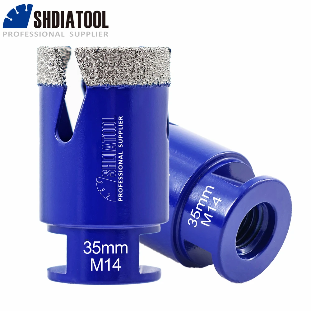 

SHDIATOOL Dia20-100mm Diamond Drill Bits 2Pcs Lightning Tooth Drilling Crown Bit Marble Granite Ceramic Tile M14 Hole Saw Opener