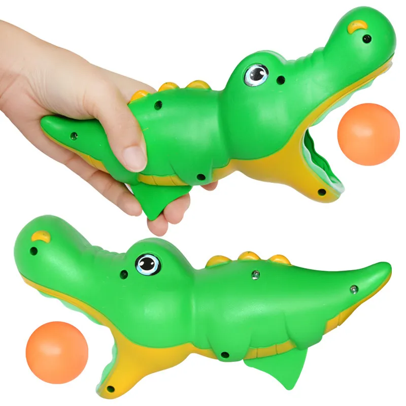 1Set Outdoor Sport Creative Parent-child Interaction Cartoon Style Shark Dolphins Catapult Ball Toys For Children Catch Ball Toy