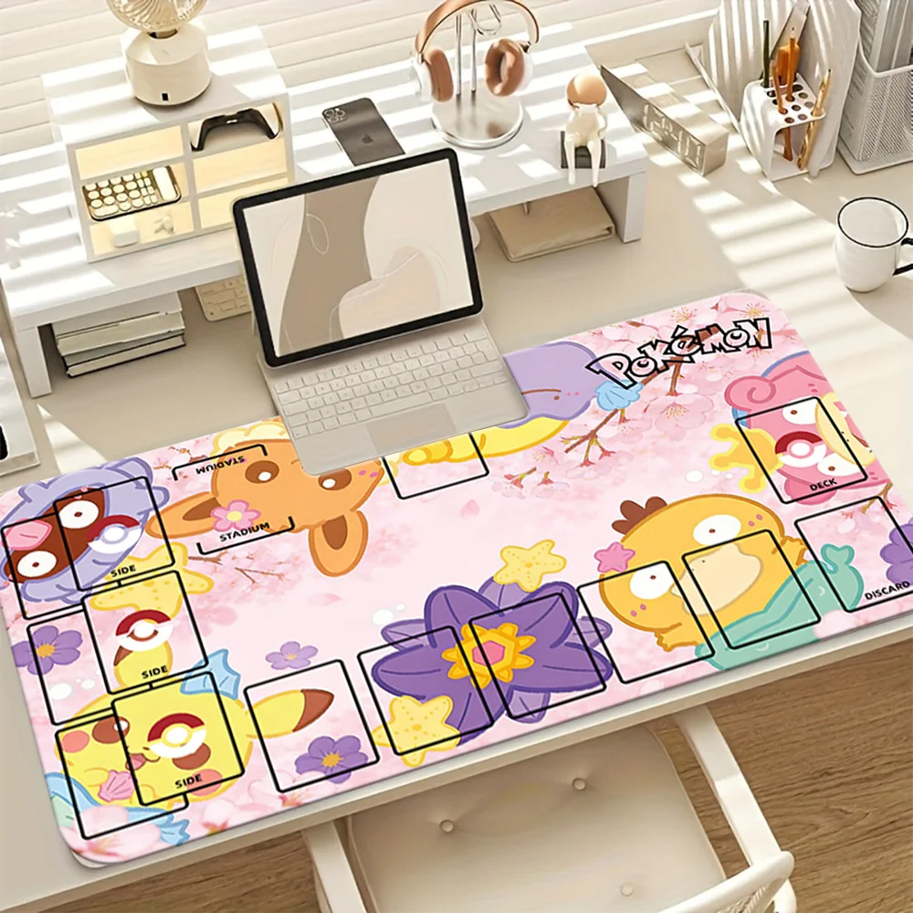 Cute Pokemon Characters Sakura TCG Playmat Large Extended Gaming Mouse Pad