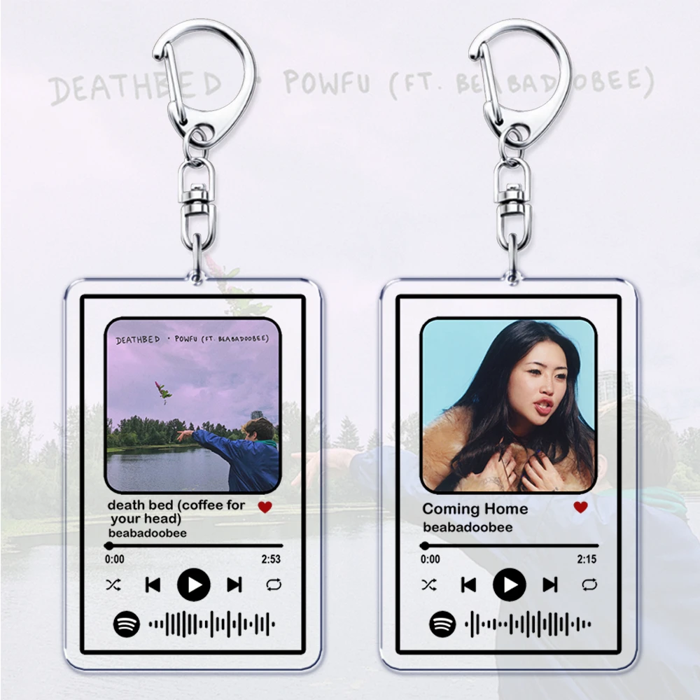 Hot New Singer Music Keychains for Women Bag Accessories Loveworm Patched Up Beatopia Songs Playlist Keying Jewelry Fans Gifts