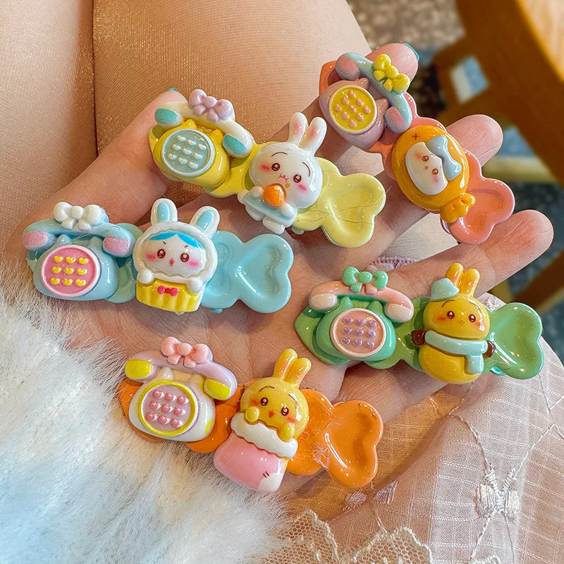 Cartoon Summer Macaron Chikawa Hachiware Cute Girl New Bang Hair Clip Usagi Anime Kawaii Jewelry BB Clip Decoration Kids Gift