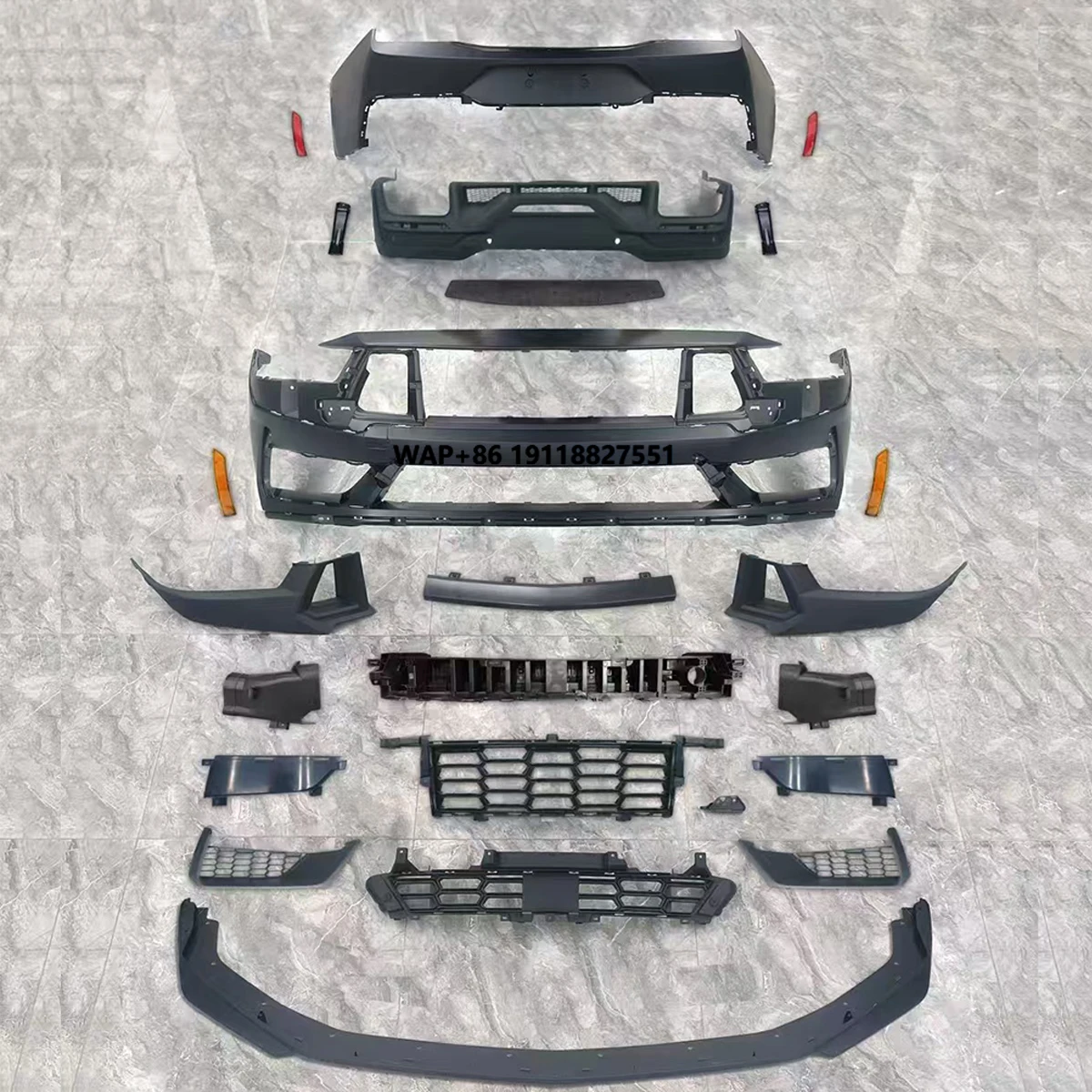 

Auto Body System Facelift Bumpers Body Kit for Mustang 2024-2025 Change to Dark Horse Style.