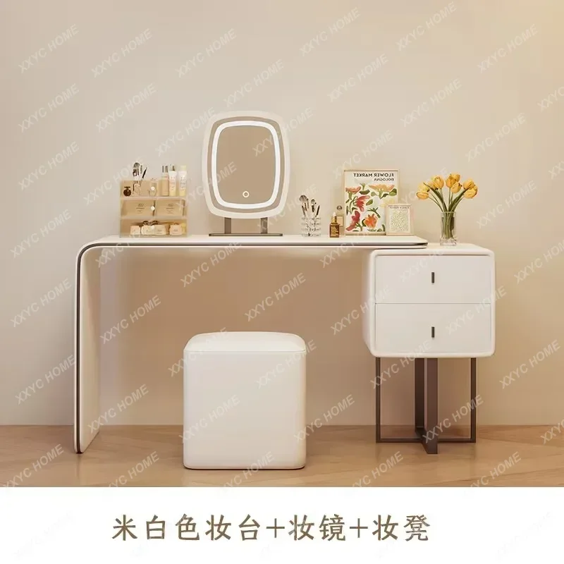 White Modern Vanity Desk Organizers Nightstand Wooden Makeup Hotel Vanity Desk Storage Beauty Toaletka Lustrem Home