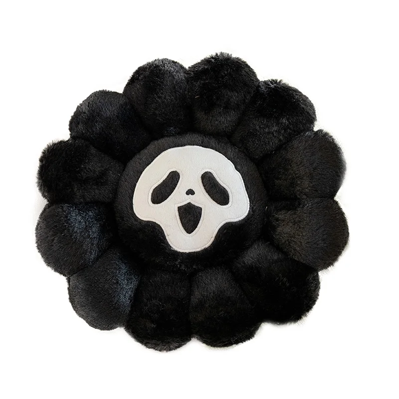 Flor travesseiro almofada cadeira de escritório fantasma diabo girassol travesseiro de pelúcia planta pétala almofada brinquedos de pelúcia para meninas decoração de casa presente