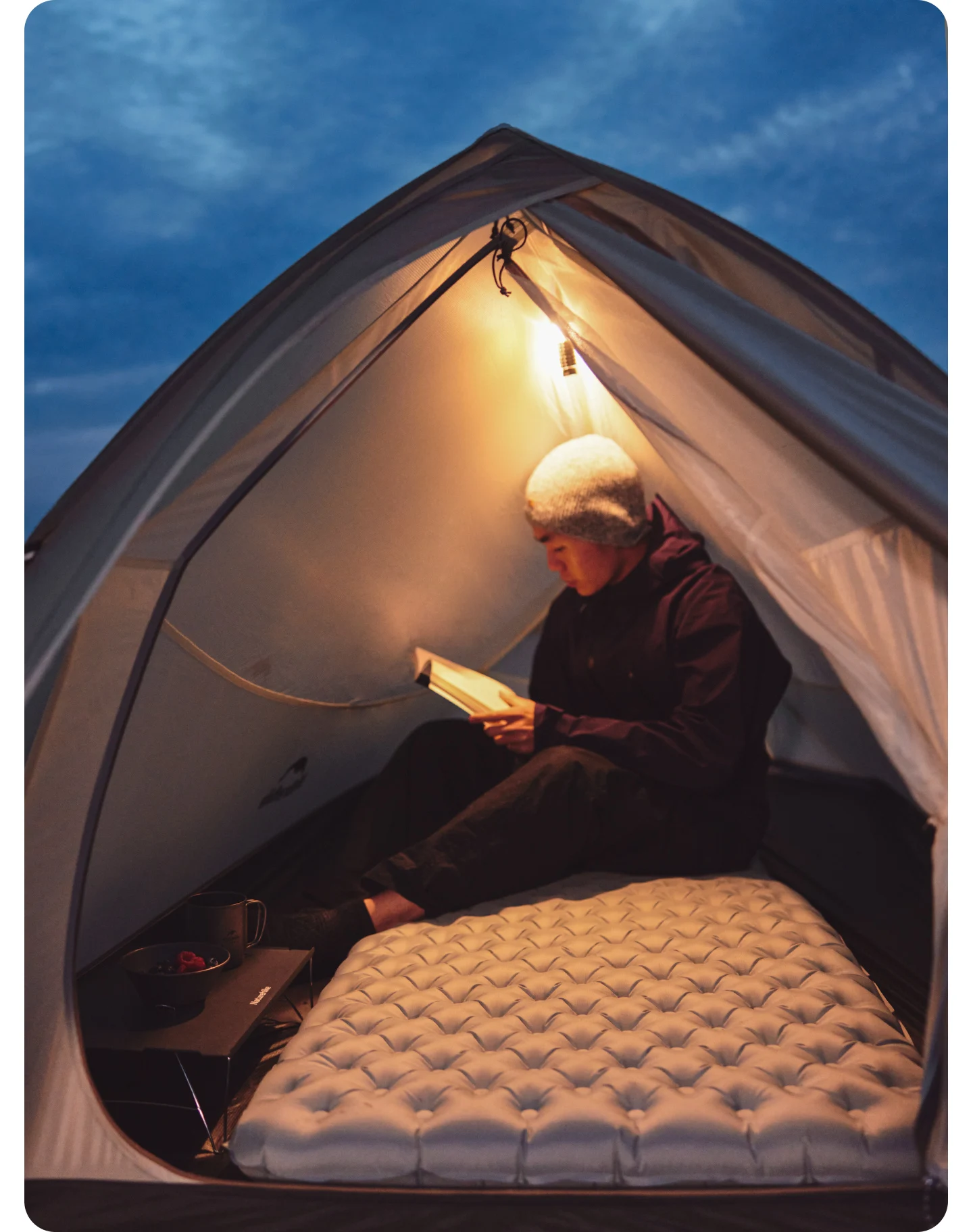 Naturehike Cloud Up Pro Ultraleichtes Camping- und Wanderzelt für 2-3 Personen, 20D Nylon-Silikon-Doppelschicht mit Aluminiumstange für Outdoor-Aktivitäten – Detail 12