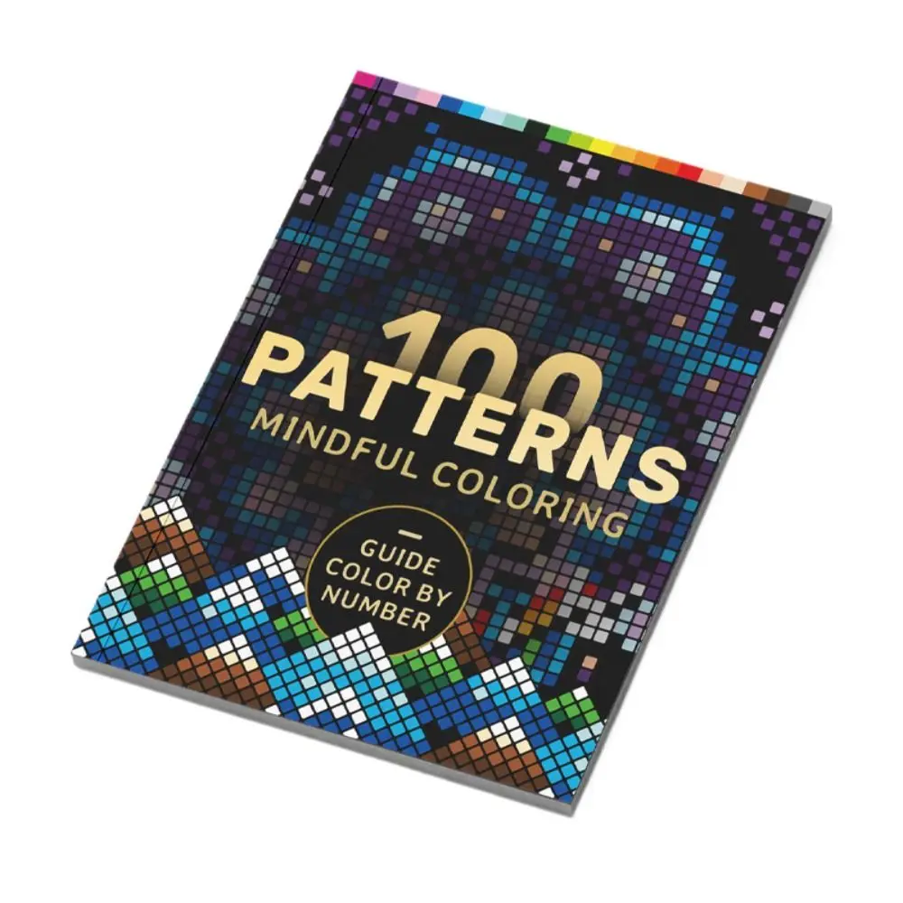 Mystery Mosaics Color By Number Book Hand Drawn DIY Painting Pixel Art Activity Book Relaxation Artistic Drawing Workbook
