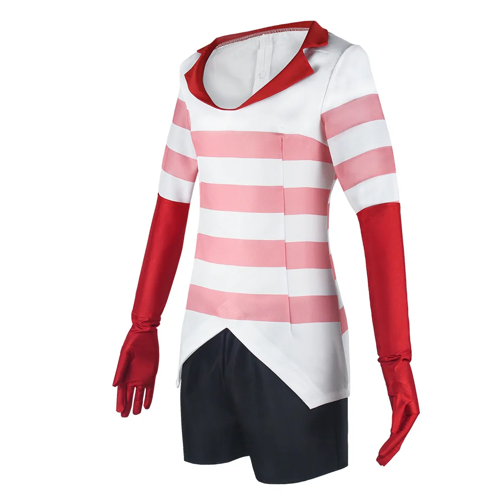 Hazbin Hotel Cosplay Costume Dress Sweatshirt with Glove Women Suits Halloween Outfits