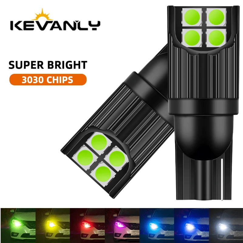 2pcs T10 LED W5W LED Bulbs 194 168 Canbus Super Bright LED Width Light 12V 6000K LED Auto Wedge Parking Bulbs White Red Yellow