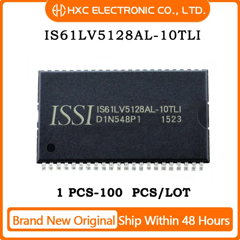 

1PCS/10PCS/50PCS/100PCS IS61LV5128AL-10TLI TSOP-44 Brand New Original IC Chip