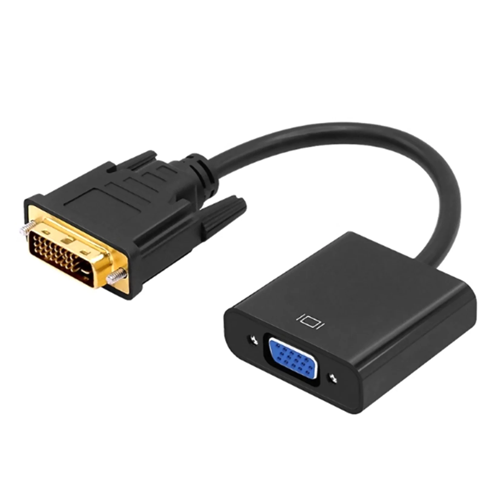 1080p DVI-D 24+1 Pin Male To VGA 15Pin Female Active Cable Adapter Converter
