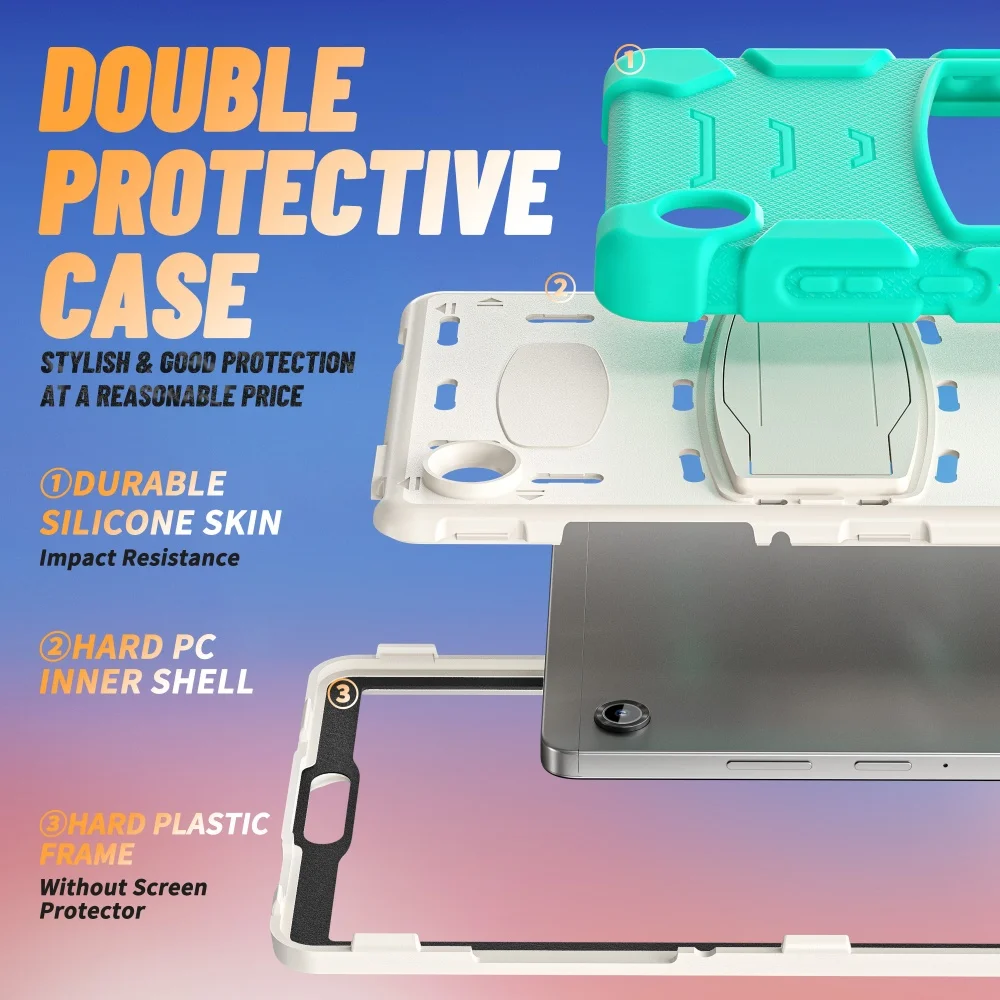 حافظة من السيليكون متينة شديدة التحمل لهاتف سامسونج جالاكسي تاب A11 A9 Plus A8 A7 Lite S6 Lite S7 S8 Plus S7FE 12.4 بوصة حافظة تابلت #2