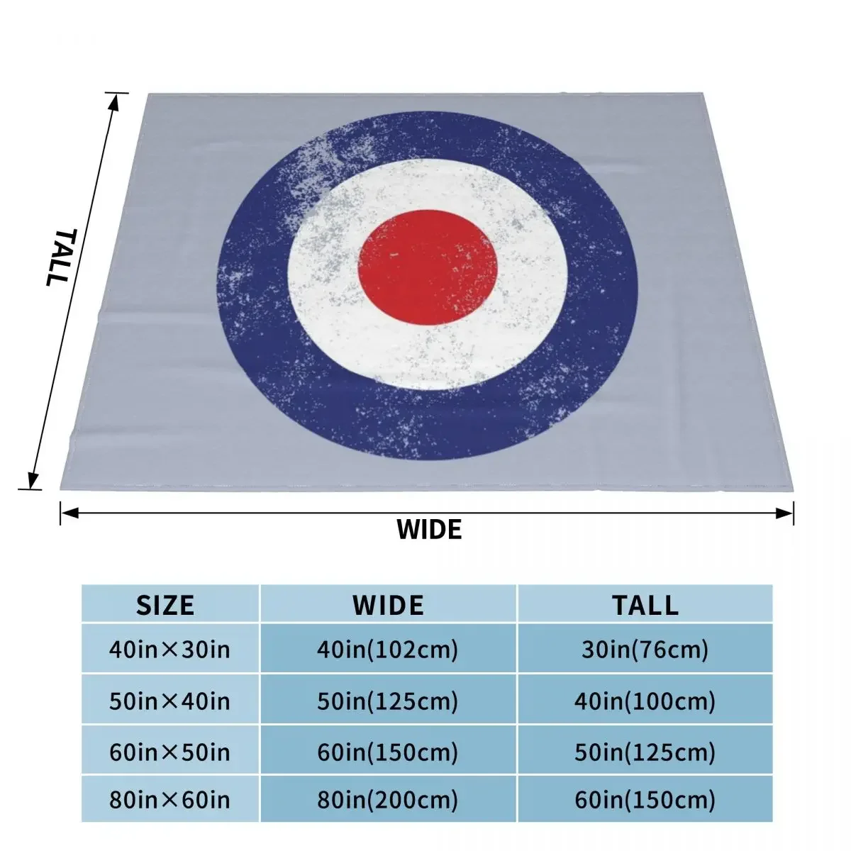 RAF Type D Roundel - Mod Target Logo Throw Blanket Heavy Tourist Blankets For Bed Custom Blankets