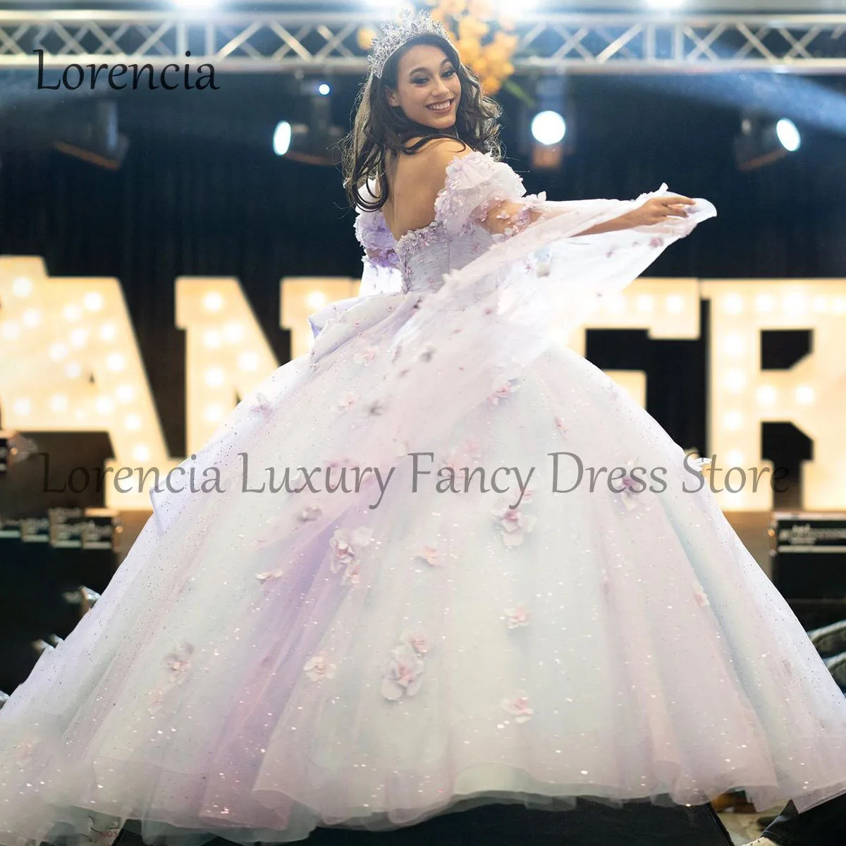 2024 mexikanische Quince anera Kleid formale süße 16 Ballkleid von der Schulter 3d Blumen Bogen formale Applikation Perlen Vestidos de XV Anos