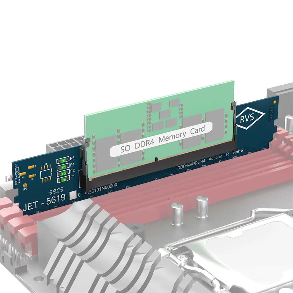 

Адаптер-конвертер для ноутбуков и ПК: SO-DIMM DDR4/DDR5 в DDR4/DDR5, тестер памяти, 6-слойная плата U-DIMM SO-DIMM DDR5 в DDR5