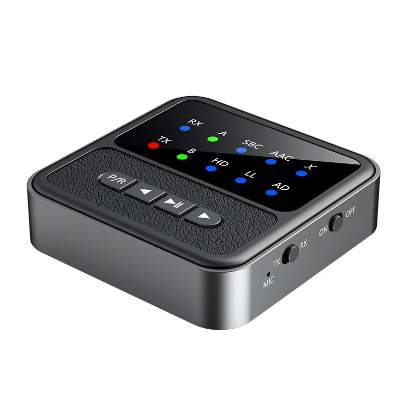 2 In 1 Bluetooth Audio Transmitter Receiver Adapter RX TX Dual Mode Wireless Audio Converter With RCA 3.5mm AUX Port HiFi Stere