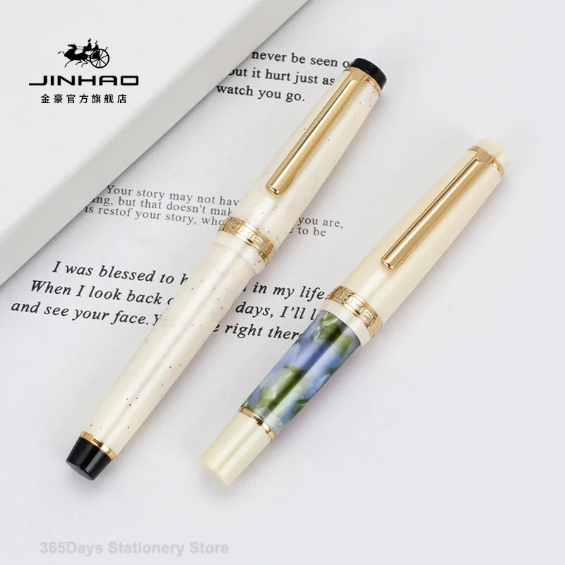 Jinhao 82 Mini Cute Short Portable Pocket Fountain Pen Students Acrylic/Plastic Calligraphy Practice Writing Business Pen Gift