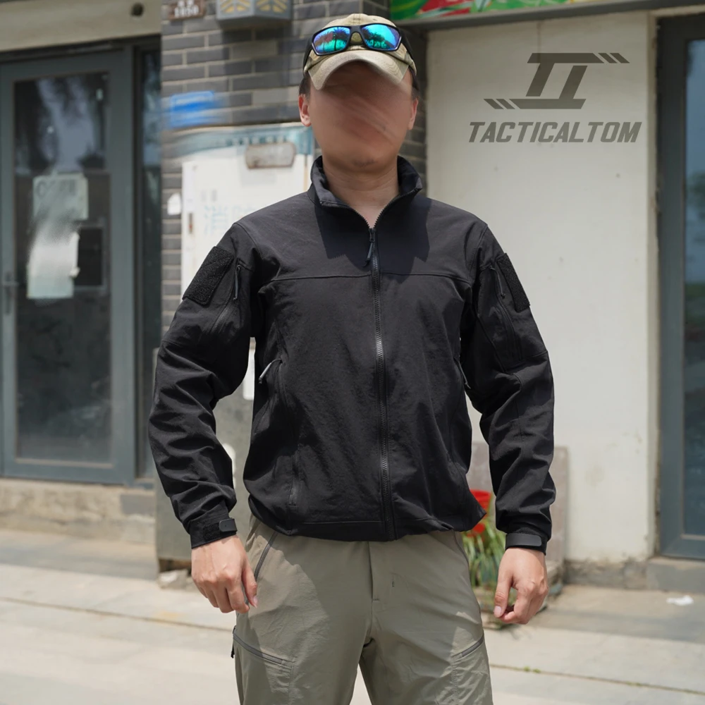 

Tactical soft shell orange peel four sided elastic, soft, breathable, water-resistant, all-weather jacket, submachine jacket
