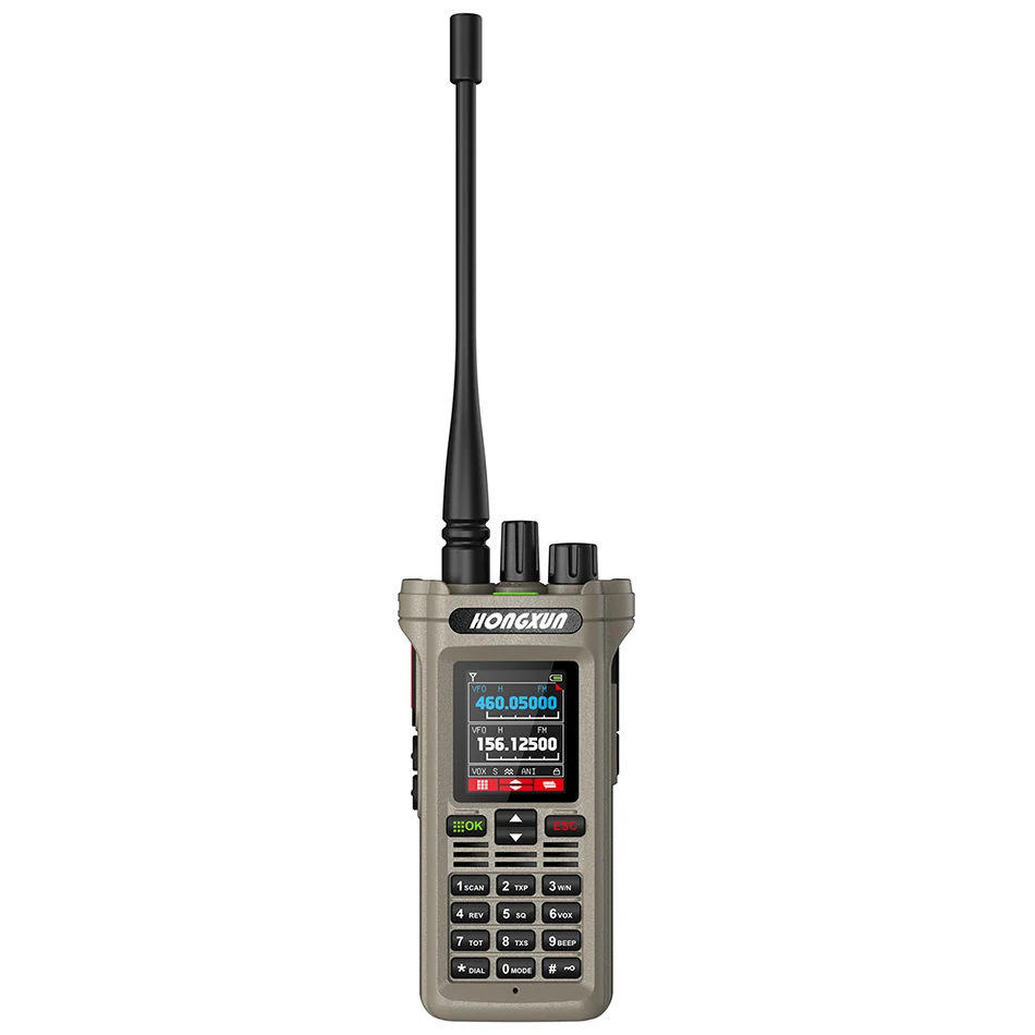 HX GP-15 プロ仕様ハンディ無線機 (ハンティング用) UHF/VHF対応 Type-C/ドック充電式 1.77インチカラースクリーン 大容量バッテリー搭載