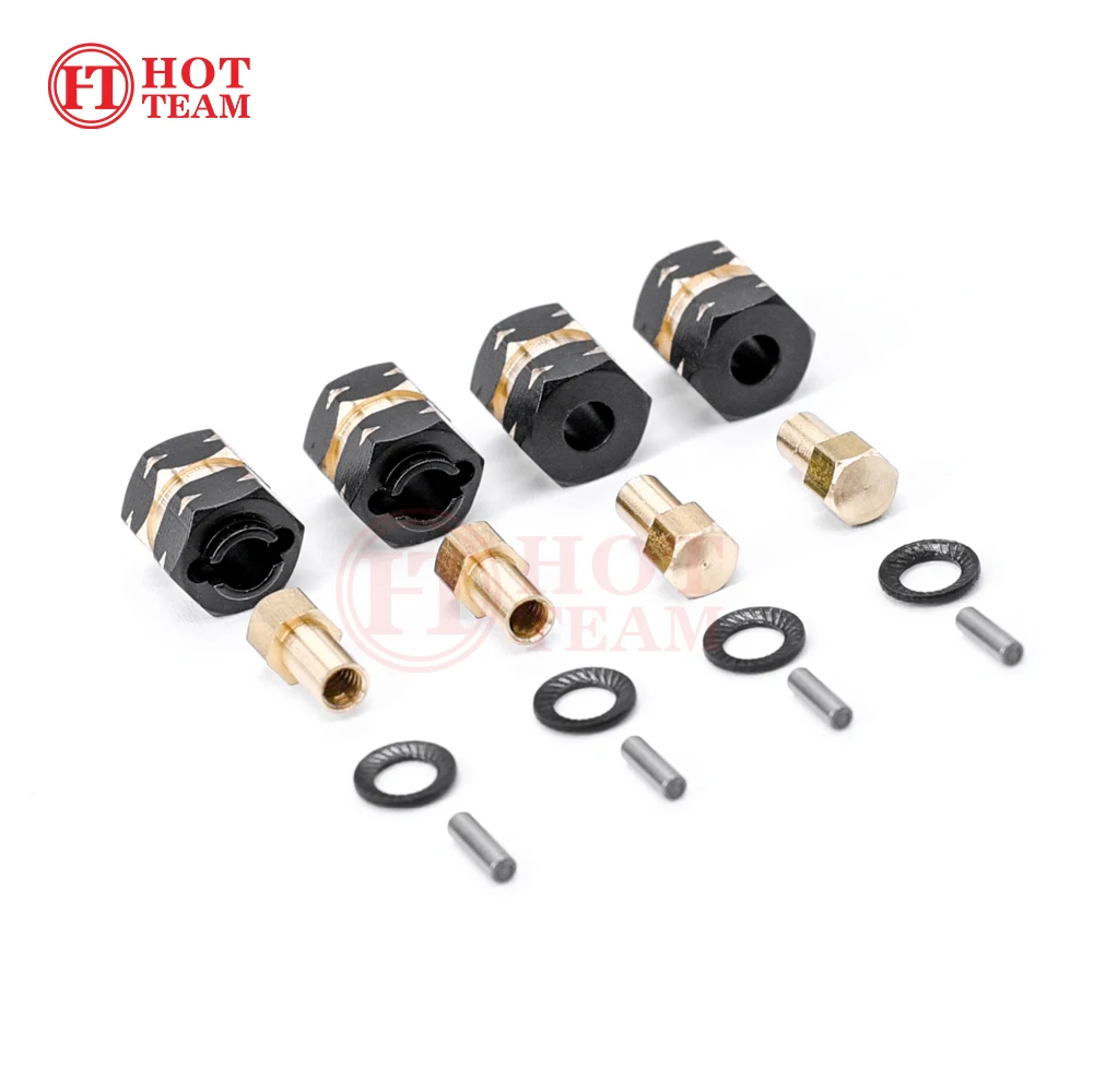 Hot Team Brass Wheel Hex Adaptor AE Enduro24 Crawler Car 1set