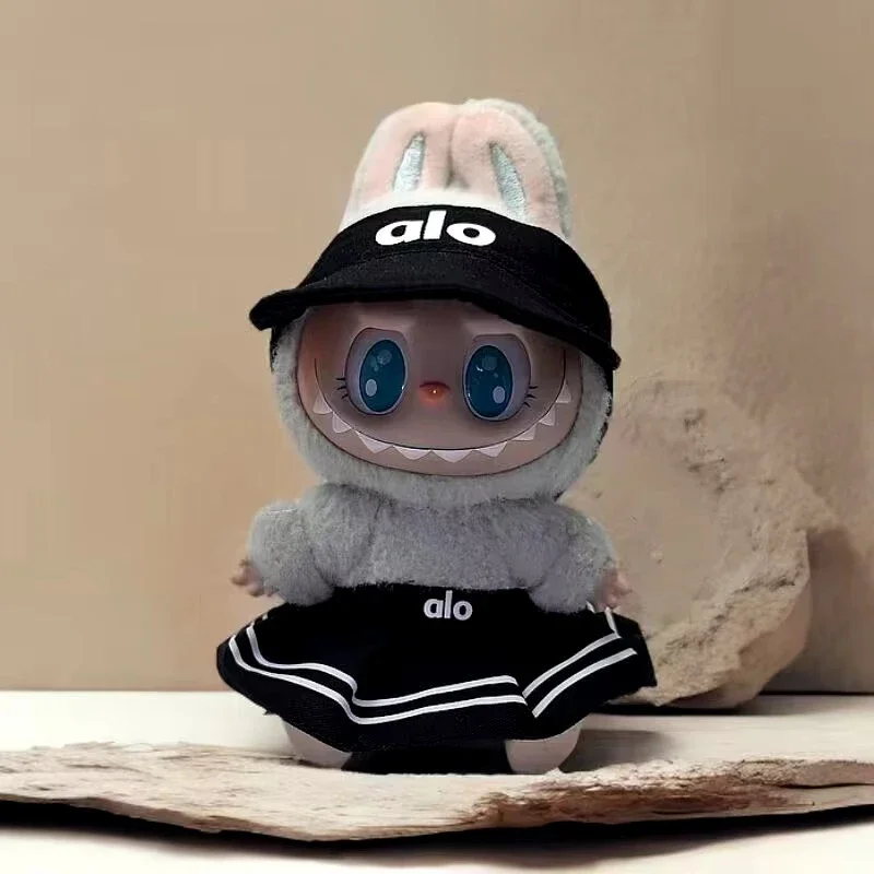 라부부 인형 LA 의류 세트 모자 17cm 옷 신발 인형 DIY 액세서리 훈련 앉기 파티 게임 장난감 선물용 새 코듀로이