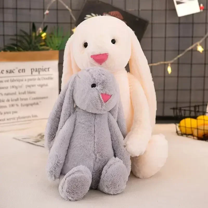 Unisexowy, uroczy, miękki, bawełniany pluszak królik wielkanocny Bad Bunny z długimi uszami, pluszowa zabawka królik do spania, idealna na urodziny.