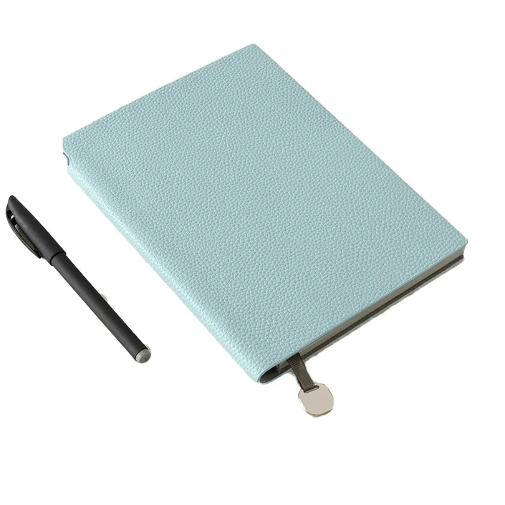 

Subject Notebook Thick Leather Notebook A5 Litchi Leather Meeting Record Book Exquisite Portable Excerpt Book Student