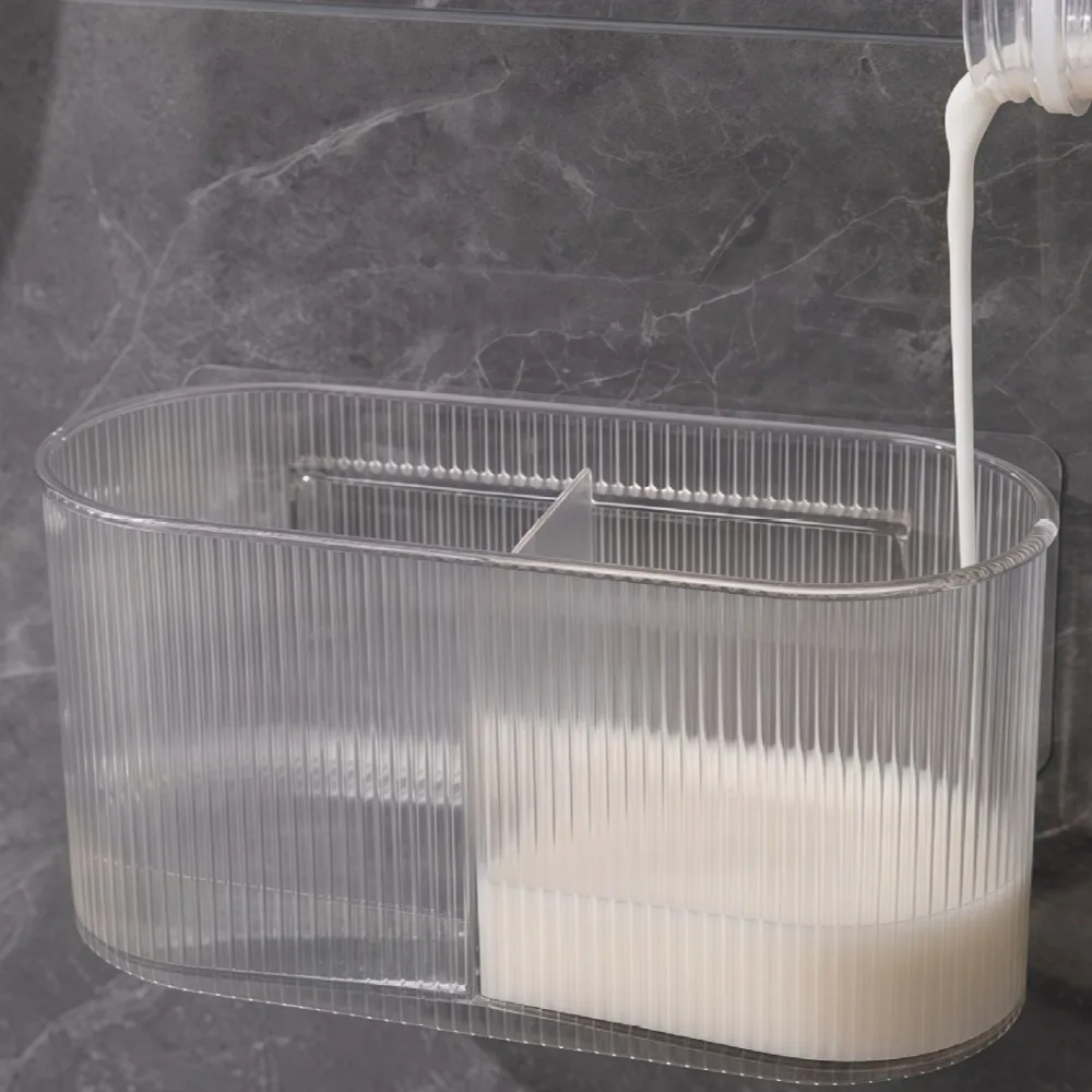 

Double Pump Head Soap Dispenser Plastic Thickened Shampoo Bottle Free Perforation Detachable Shower Gel Dispenser Kitchen