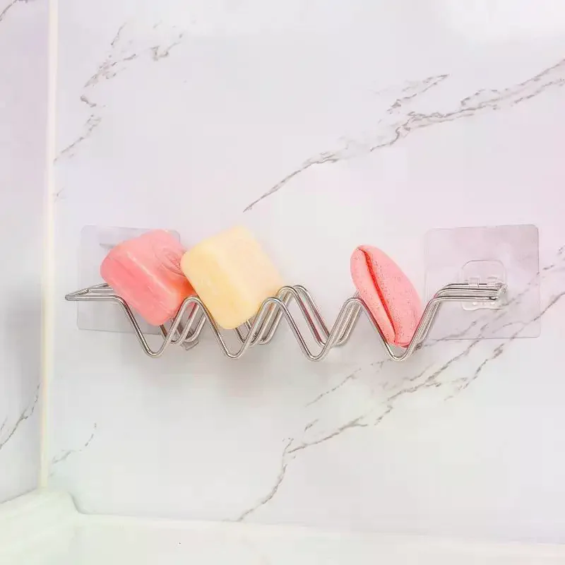 Stainless Steel Soap Holder with Drainage Slots Minimalist Bath and Kitchen Design