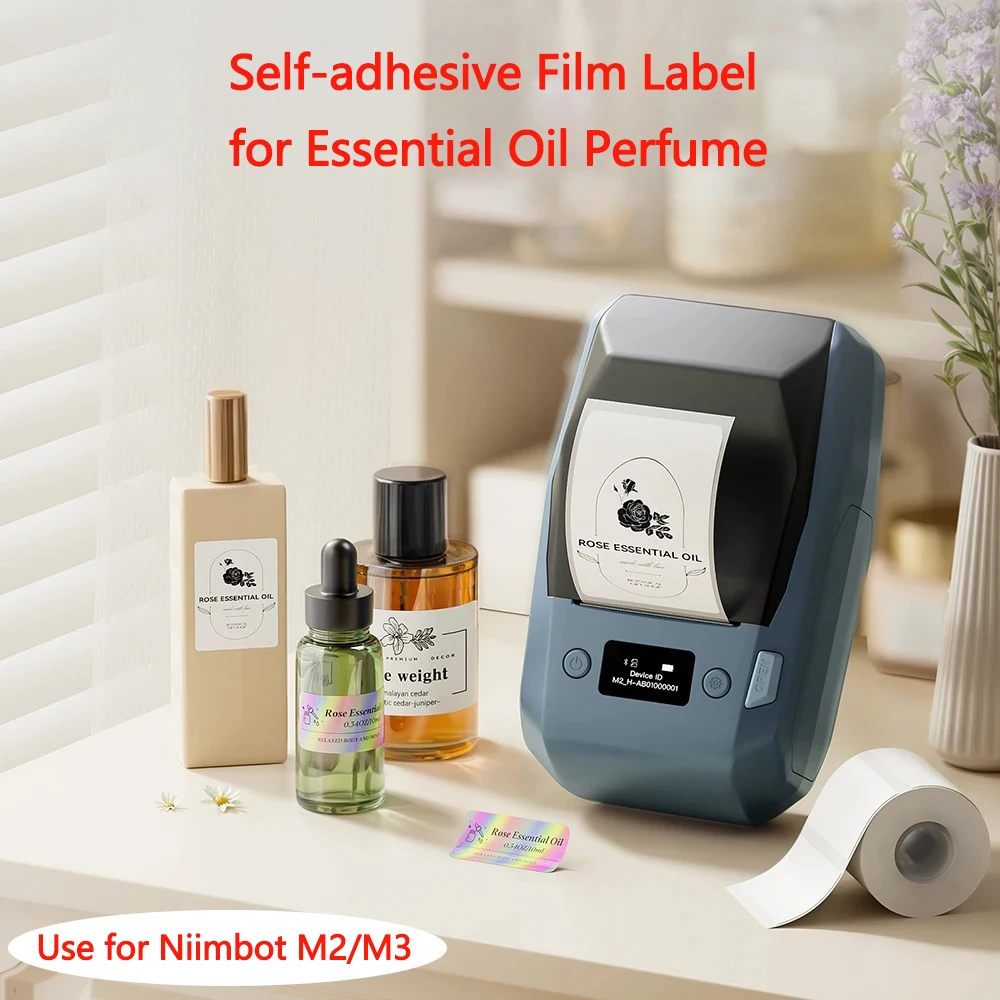 Niimbot M2/M3 Self-adhesive Film Label Sticker Essential Oil Label Paper Perfume Beauty Sample Dispenser Bottle Label Sticker