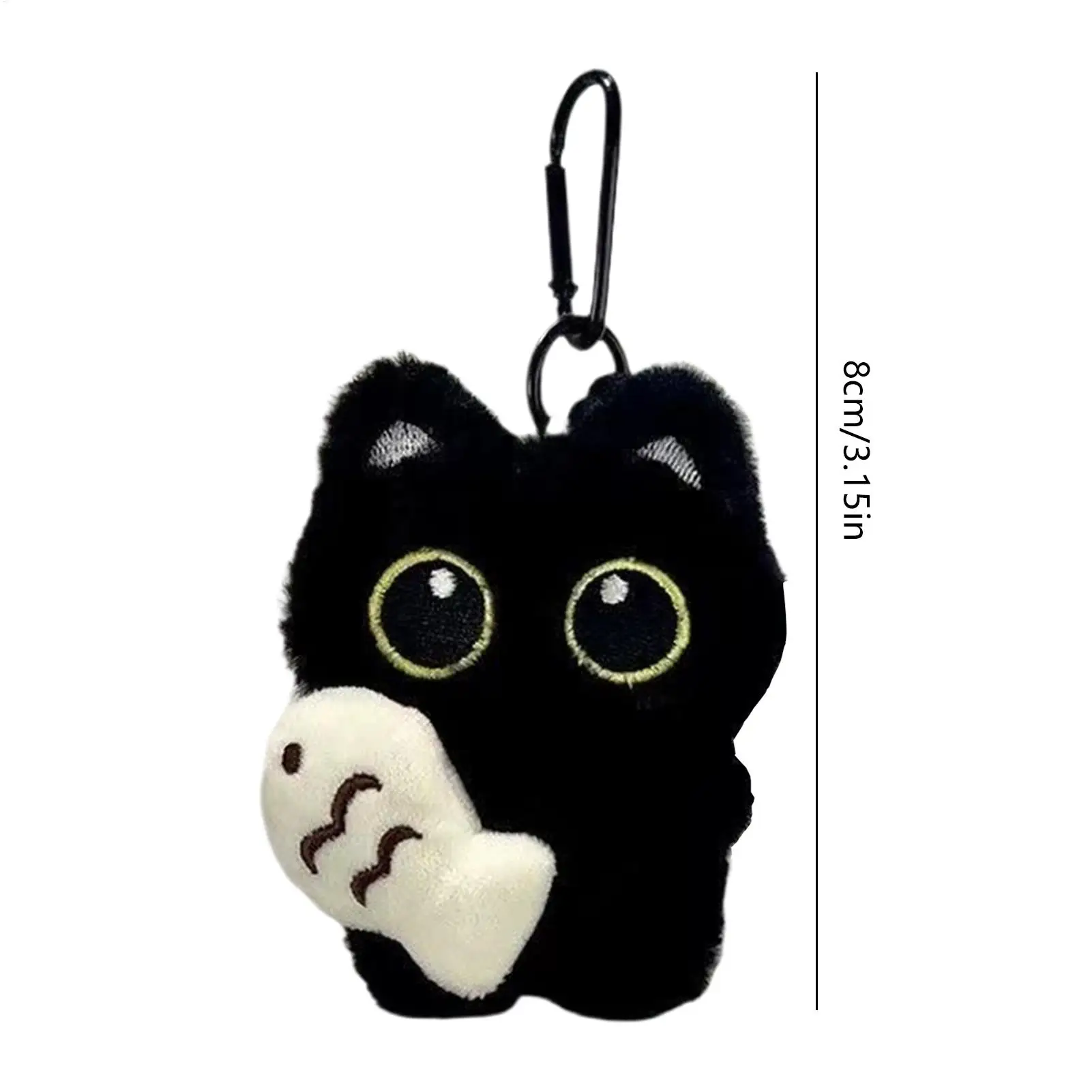 Porte-clés chat en peluche, Animal en peluche, sac à dos pour enfants, porte-clés souple, pendentif pour portefeuilles, fourre-tout de voiture, sac à main pour adultes