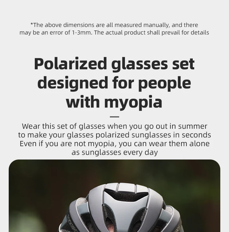 ROCKBROS Polarisierte Brille Outdoor Sonnenbrille Angeln Blendung Leichte Fahren Fahrrad Sonnenbrille Sport Radfahren Brille – Detail 6