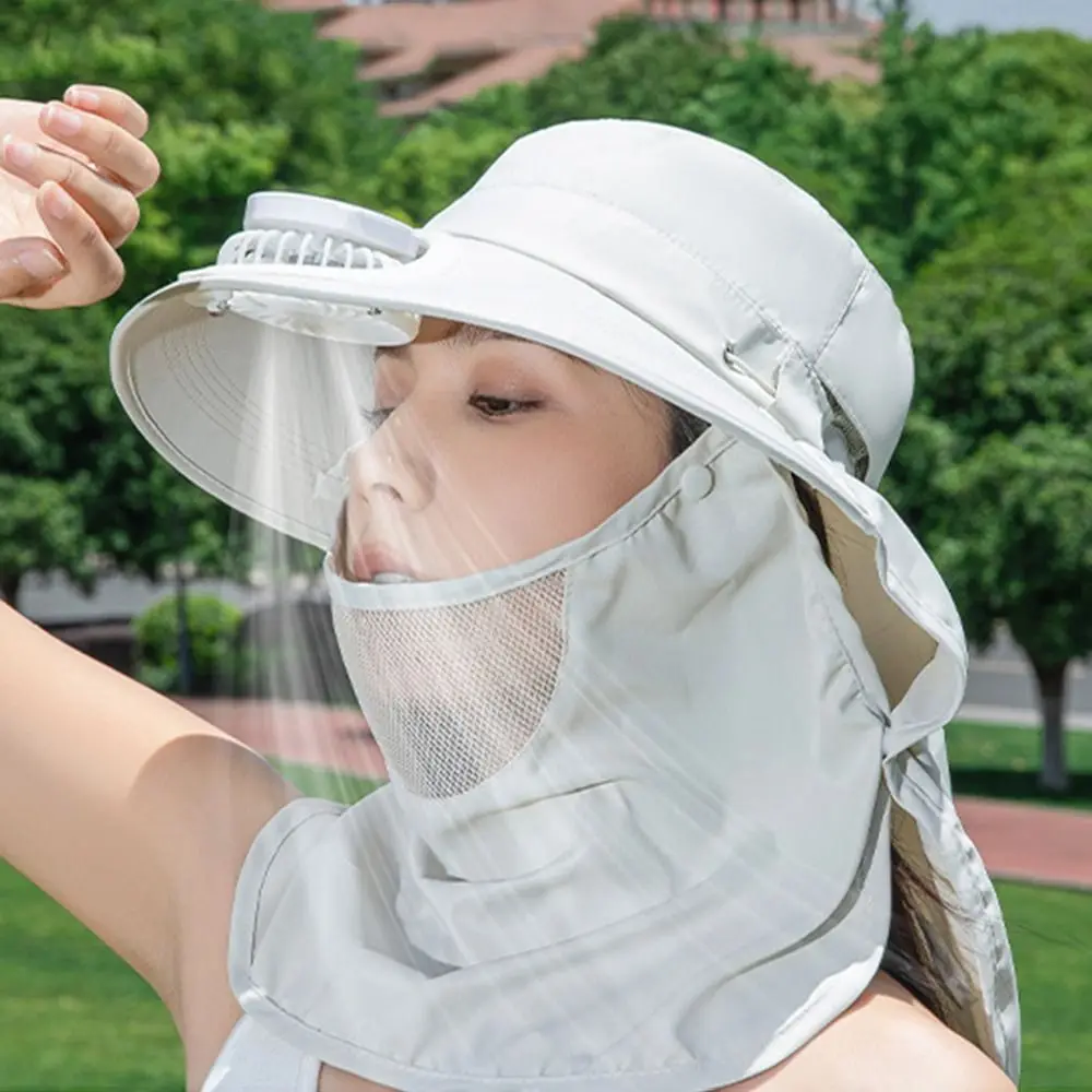Portable Breathable Solar Fan Cap Quick Dry Sun Protection Solar Charging Cap with Fan Fisherman Hat Summer