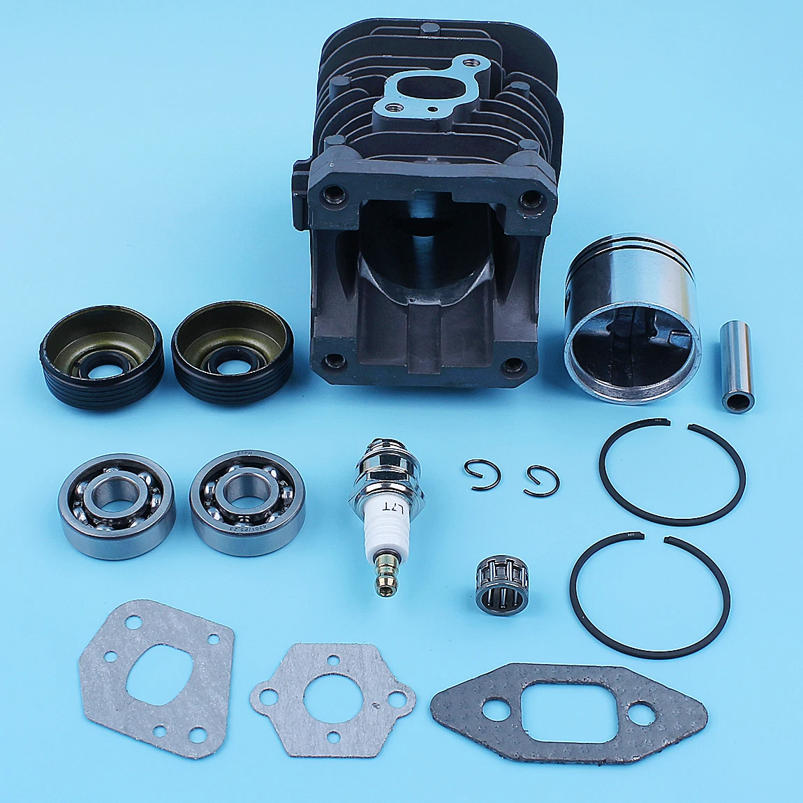 41.1mm Cylinder Piston Crankshaft Bearing Oil Seal Kit For Partner Formula 400 / 5000 350 351 352 370 371 390 401 420 Chainsaw
