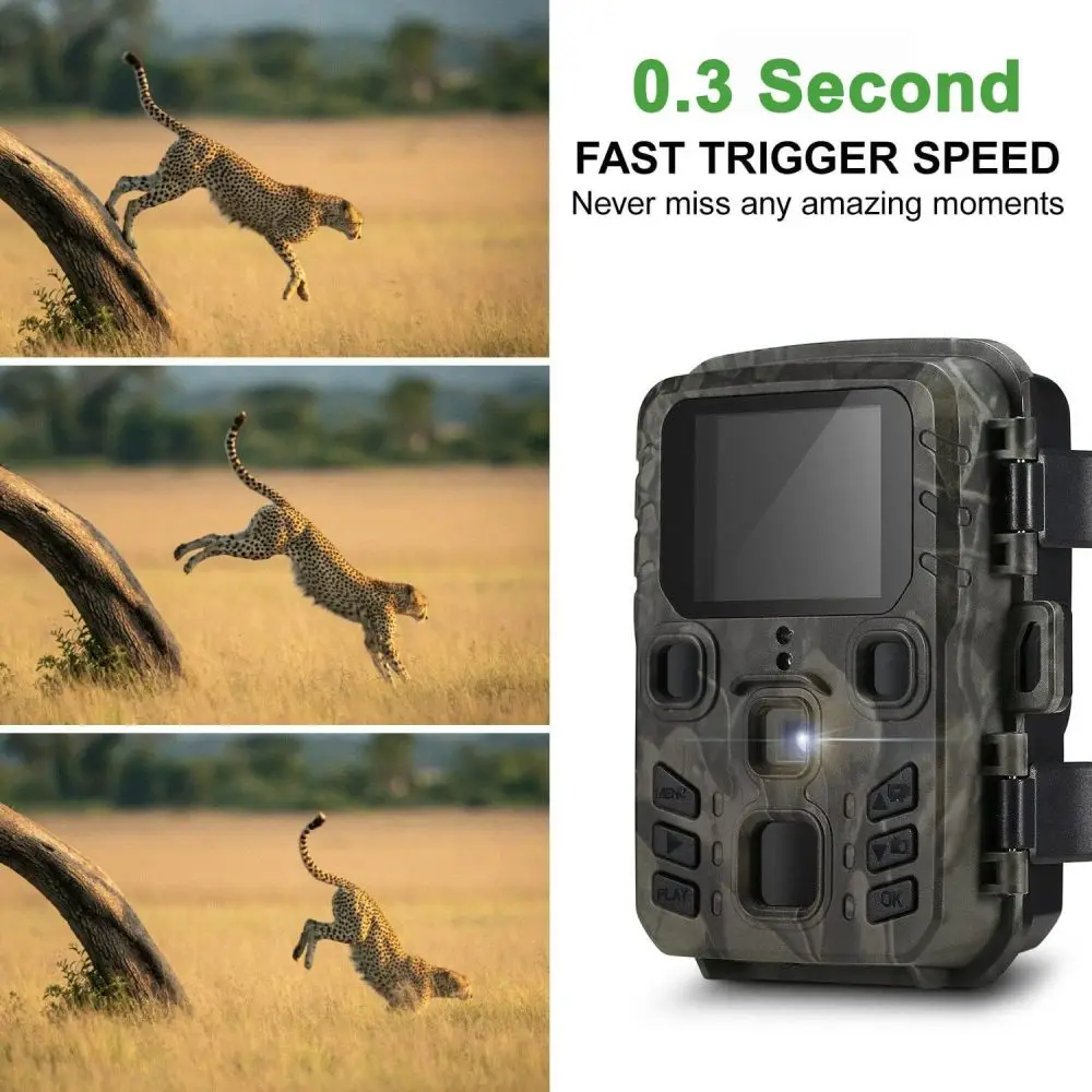 Outdoor Wildlife Camera 24MP Trail Camera Infrared Night Vision 0.3S Motion Activated Waterproof Trap  Nature Wildlife Scouting