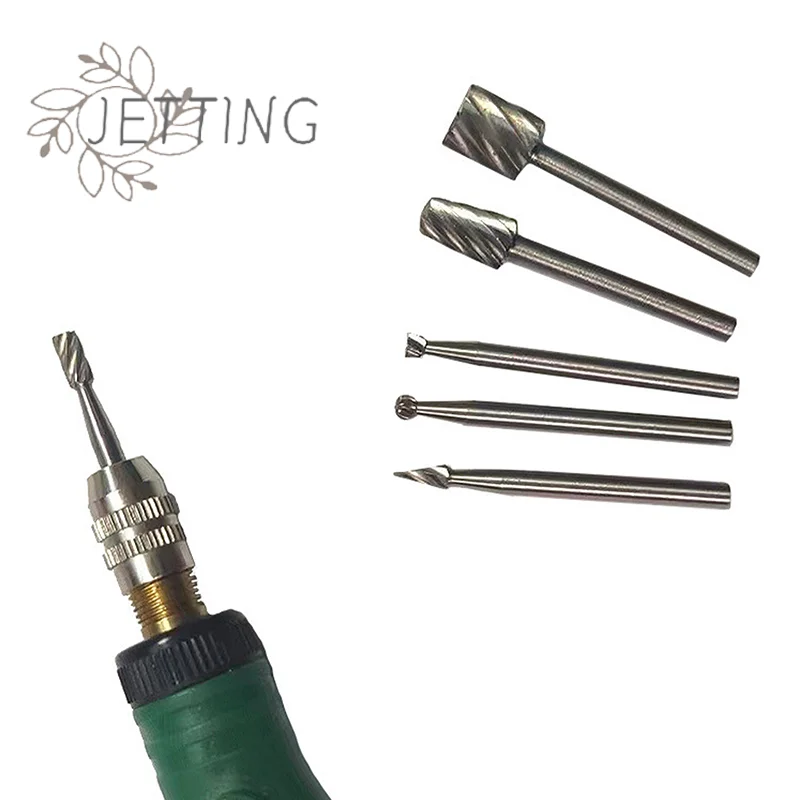 Hot 6pc High-speed Steel Woodworking Small Rotary File Grinding Head DIY Carpenter Polishing And Trimming Electric Tool Set