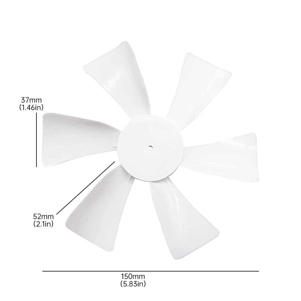 RV Vent Fan Replacement 6 Inches RV Exhaust Bathroom Ventilation Roof Ceiling Fan 12V D-Shaft Motor White Fan Blades