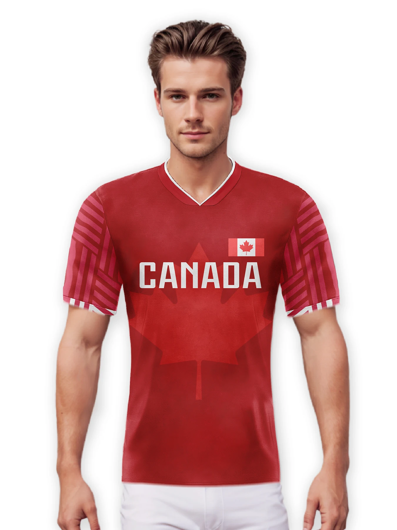 Custom Canada Football Shirt Personalized Name Number Soccer Team Jersey for Men Women Kids S-4XL view 2