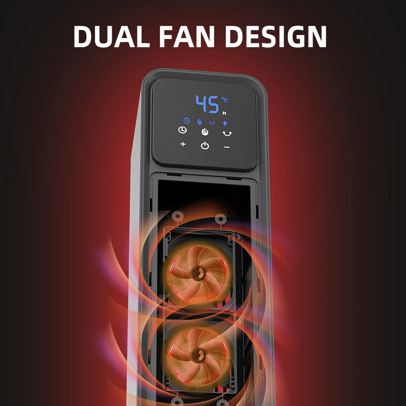 2200W Portable PTC Fan Blower Mini Electric Space Heater 3D Flame Hot Air For Home Office Bedroom EU GS Certified Home Comfort