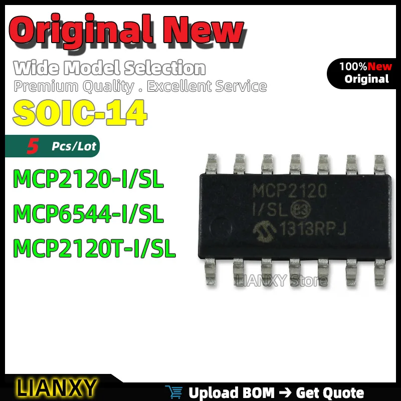 5pcs SOIC-14 MCP2120-I/SL MCP6544-I/SL MCP2120T-I/SL Infrared encoder/decoder New Original