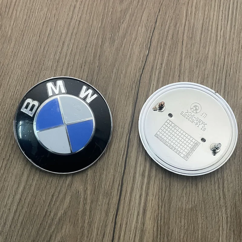3d ABS 74mm 82mm BMW Hood Emblem Car Front Bonnet Logo Rear Trunk Badge Cover For BMW E39 E46 E30 E36 E87 E60 E90 Accessories image 4