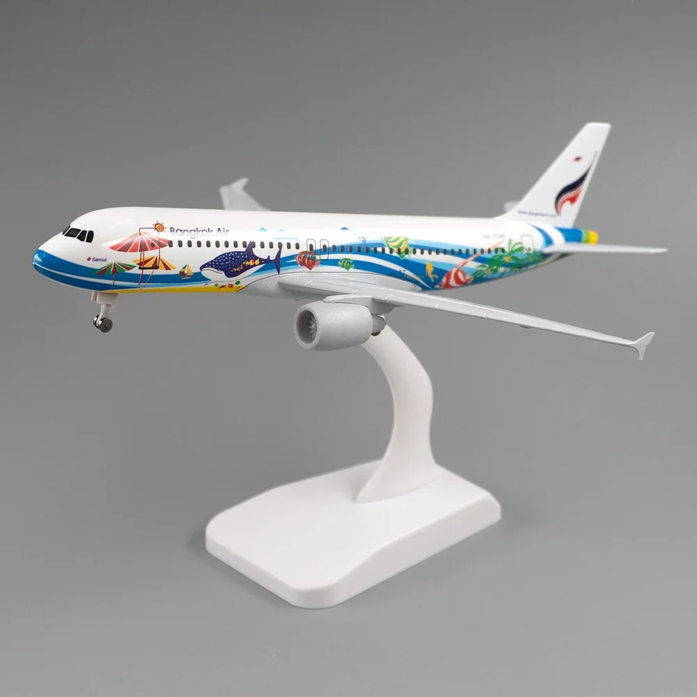 

20 см самолет Bangkok Airways Airbus A320 с шасси из сплава модель самолета игрушка детский подарок для украшения