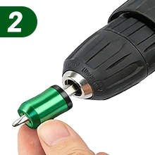 Starker Schraubendreherkopf mit Magnetring, abnehmbarer Haushaltswerkzeug-Bohrerhalter für Sechskantschraubendreher, Mechaniker und Haushaltsreparaturen – Detail 6