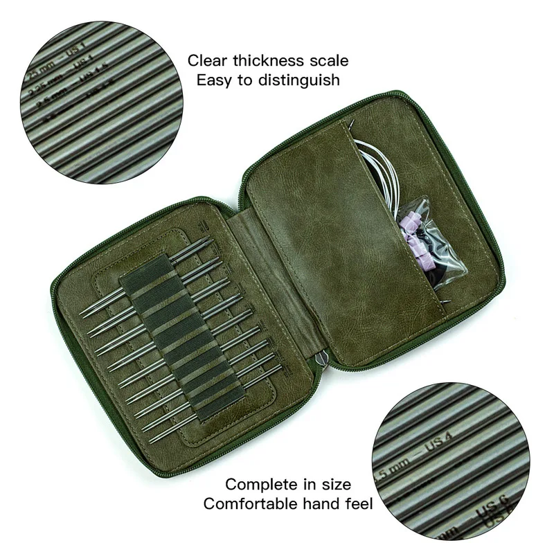 9-pairs-stainless-steel-knitting-circular-needles-set-115cm-fine-gauge-2-4mm-interchangeable-sewing-needle-tools-knitters-gift